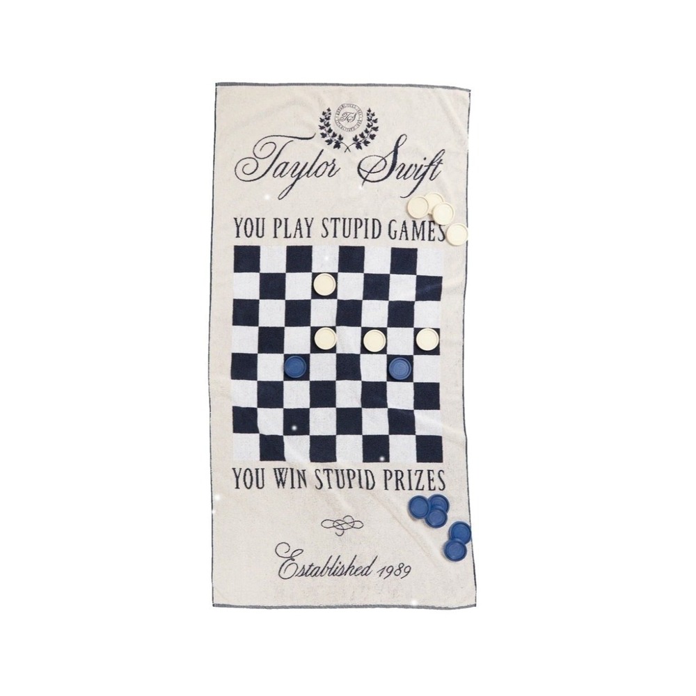 Taylor‎ Swift OS You Play Stupid Games Beach Towel Navy White Summer Merch